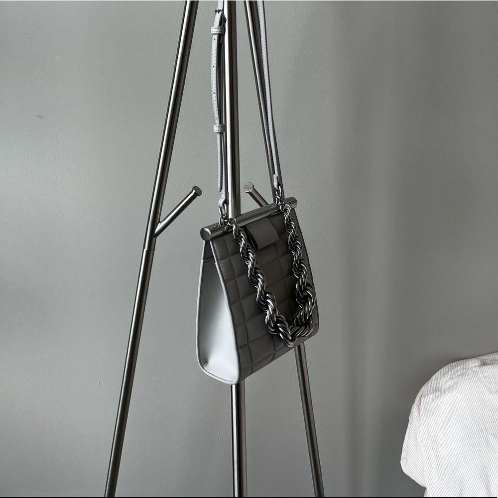 Charles & Keith Padded Bag with Silver Hardware